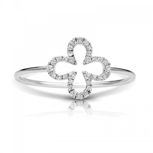 Four Leaf Clover Diamond Ring