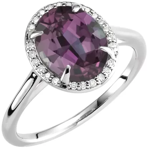 Oval Alexandrite Engagement Ring